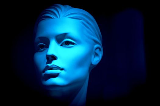 Female portrait of a standard mannequin. No people
