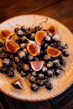 buffet plate with a variety of fruits