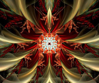 Computer generated colorful fractal artwork for creative design and entertainment