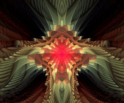 Computer generated colorful fractal artwork for creative design and entertainment