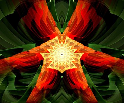 Computer generated colorful fractal artwork for creative design and entertainment