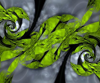 Computer generated colorful fractal artwork for creative design and entertainment