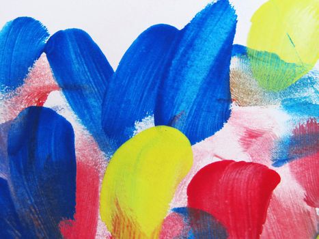 Colorful Abstract fingerprint painted background with watercolor