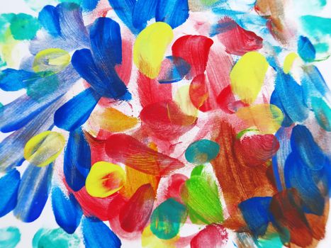 Colorful Abstract fingerprint painted background with watercolor