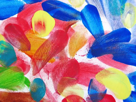 Colorful Abstract fingerprint painted background with watercolor