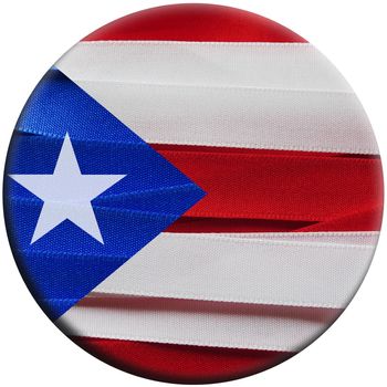 Puerto Rico flag or banner made with red, blue and white ribbons