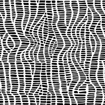 Abstract modern crocodile leather seamless pattern. Animals trendy background. Black and white decorative vector illustration for print, fabric, textile. Modern ornament of stylized alligator skin.