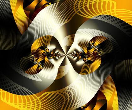 Computer generated abstract colorful fractal artwork for creative design, art, home decoration and entertainment