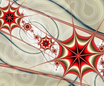 Computer generated abstract colorful fractal artwork for creative design, art, home decoration and entertainment