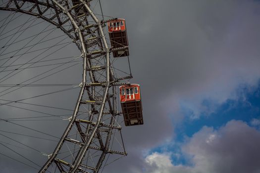 Ferris wheel in an amusement park.