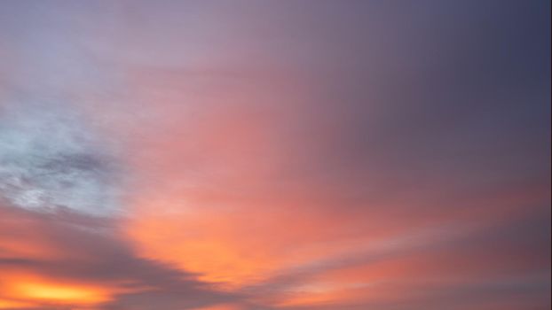 Evening sky with pastel-colored clouds