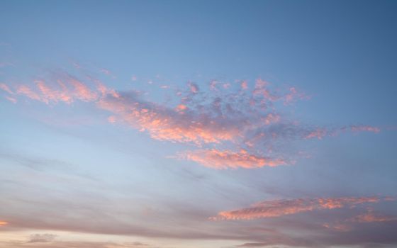 Evening sky with pastel-colored clouds
