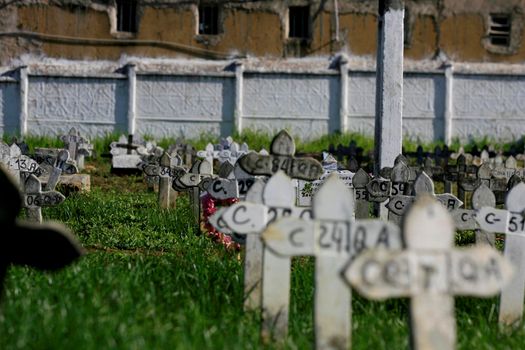 salvador, bahia / brazil - march 1, 2018: graves are seen in the municipal cemetery of the Brotas neighborhood in the city of Salvador.


