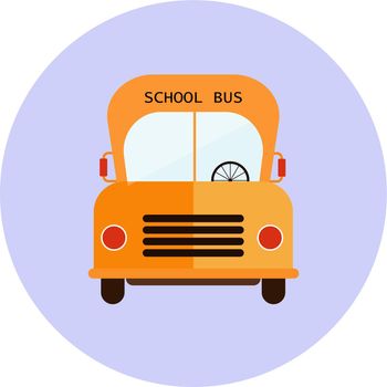 School bus, illustration, vector on white background.