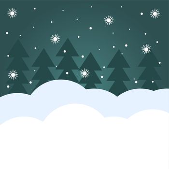 Snow fall, illustration, vector on white background.