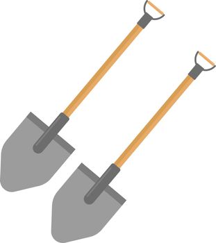 Garden spade, illustration, vector on white background.