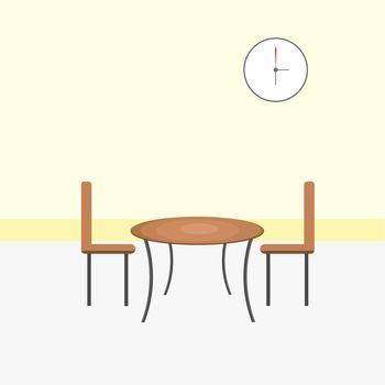 Kitchen chairs, illustration, vector on white background.