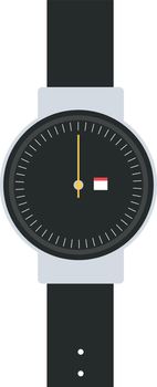 Hand watch, illustration, vector on white background.