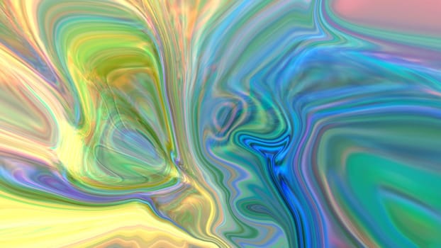 Abstract multi-colored liquid background with texture. 3d image, 3d rendering