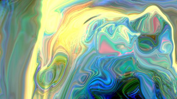 Abstract multi-colored liquid background with texture. 3d image, 3d rendering