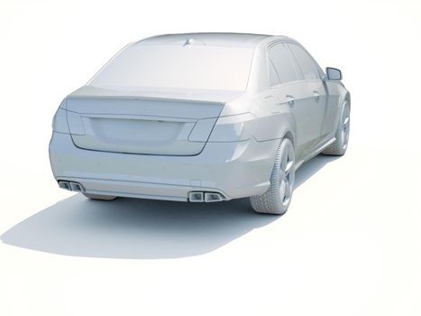 3d Car White Icon, 3d Car Blank Template, 3d White Car Icon with Shadow, Business Sedan Car on White Background, Automobile Isolated, Automobile Service Sign, Auto Body, Automobile Industry