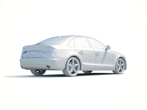 3d Car White Icon, 3d Car Blank Template, 3d White Car Icon with Shadow, Business Sedan Car on White Background, Automobile Isolated, Automobile Service Sign, Auto Body, Automobile Industry