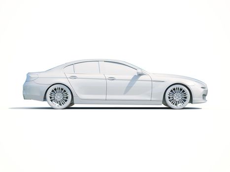 3d Car White Icon, 3d Car Blank Template, 3d White Car Icon with Shadow, Business Sedan Car on White Background, Automobile Isolated, Automobile Service Sign, Auto Body, Automobile Industry