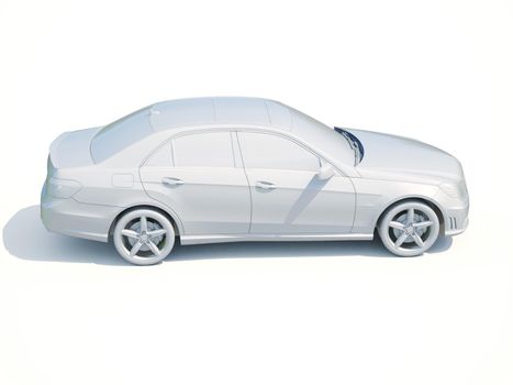 3d Car White Icon, 3d Car Blank Template, 3d White Car Icon with Shadow, Business Sedan Car on White Background, Automobile Isolated, Automobile Service Sign, Auto Body, Automobile Industry