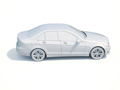 3d Car White Icon, 3d Car Blank Template, 3d White Car Icon with Shadow, Business Sedan Car on White Background, Automobile Isolated, Automobile Service Sign, Auto Body, Automobile Industry