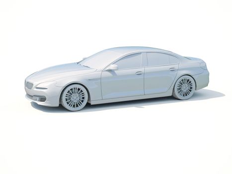 3d Car White Icon, 3d Car Blank Template, 3d White Car Icon with Shadow, Business Sedan Car on White Background, Automobile Isolated, Automobile Service Sign, Auto Body, Automobile Industry