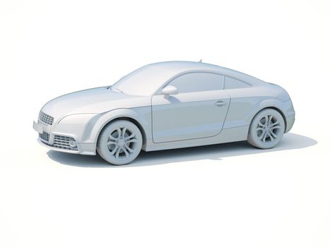 3d Car White Icon, 3d Car Blank Template, 3d White Car Icon with Shadow, Business Sedan Car on White Background, Automobile Isolated, Automobile Service Sign, Auto Body, Automobile Industry