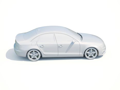 3d Car White Icon, 3d Car Blank Template, 3d White Car Icon with Shadow, Business Sedan Car on White Background, Automobile Isolated, Automobile Service Sign, Auto Body, Automobile Industry