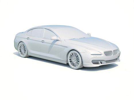 3d Car White Icon, 3d Car Blank Template, 3d White Car Icon with Shadow, Business Sedan Car on White Background, Automobile Isolated, Automobile Service Sign, Auto Body, Automobile Industry