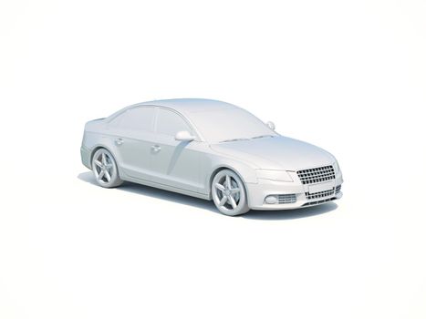 3d Car White Icon, 3d Car Blank Template, 3d White Car Icon with Shadow, Business Sedan Car on White Background, Automobile Isolated, Automobile Service Sign, Auto Body, Automobile Industry