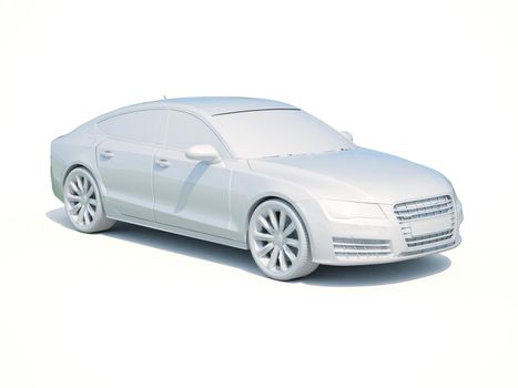 3d Car White Icon, 3d Car Blank Template, 3d White Car Icon with Shadow, Business Sedan Car on White Background, Automobile Isolated, Automobile Service Sign, Auto Body, Automobile Industry