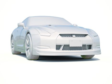 3d Car White Icon, 3d Car Blank Template, 3d White Car Icon with Shadow, Business Sedan Car on White Background, Automobile Isolated, Automobile Service Sign, Auto Body, Automobile Industry