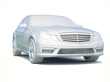 3d Car White Icon, 3d Car Blank Template, 3d White Car Icon with Shadow, Business Sedan Car on White Background, Automobile Isolated, Automobile Service Sign, Auto Body, Automobile Industry