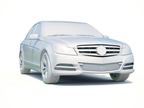 3d Car White Icon, 3d Car Blank Template, 3d White Car Icon with Shadow, Business Sedan Car on White Background, Automobile Isolated, Automobile Service Sign, Auto Body, Automobile Industry