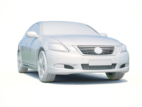 3d Car White Icon, 3d Car Blank Template, 3d White Car Icon with Shadow, Business Sedan Car on White Background, Automobile Isolated, Automobile Service Sign, Auto Body, Automobile Industry