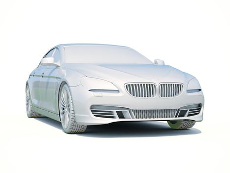 3d Car White Icon, 3d Car Blank Template, 3d White Car Icon with Shadow, Business Sedan Car on White Background, Automobile Isolated, Automobile Service Sign, Auto Body, Automobile Industry