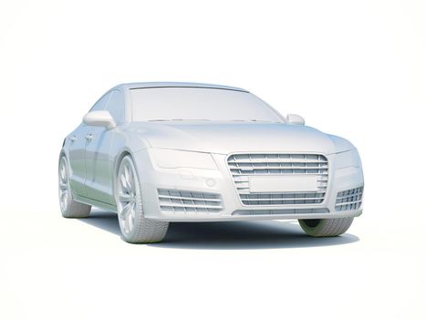 3d Car White Icon, 3d Car Blank Template, 3d White Car Icon with Shadow, Business Sedan Car on White Background, Automobile Isolated, Automobile Service Sign, Auto Body, Automobile Industry