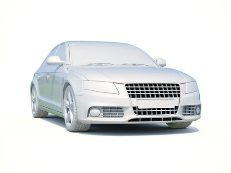 3d Car White Icon, 3d Car Blank Template, 3d White Car Icon with Shadow, Business Sedan Car on White Background, Automobile Isolated, Automobile Service Sign, Auto Body, Automobile Industry