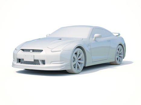 3d Car White Icon, 3d Car Blank Template, 3d White Car Icon with Shadow, Business Sedan Car on White Background, Automobile Isolated, Automobile Service Sign, Auto Body, Automobile Industry