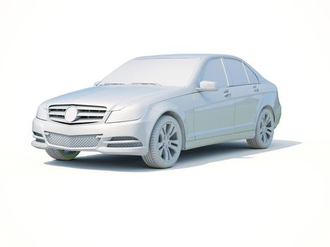 3d Car White Icon, 3d Car Blank Template, 3d White Car Icon with Shadow, Business Sedan Car on White Background, Automobile Isolated, Automobile Service Sign, Auto Body, Automobile Industry