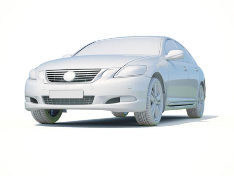 3d Car White Icon, 3d Car Blank Template, 3d White Car Icon with Shadow, Business Sedan Car on White Background, Automobile Isolated, Automobile Service Sign, Auto Body, Automobile Industry