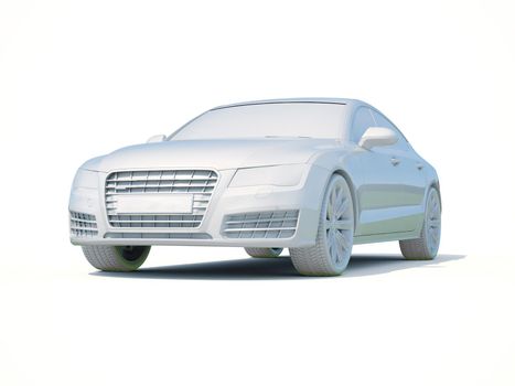 3d Car White Icon, 3d Car Blank Template, 3d White Car Icon with Shadow, Business Sedan Car on White Background, Automobile Isolated, Automobile Service Sign, Auto Body, Automobile Industry