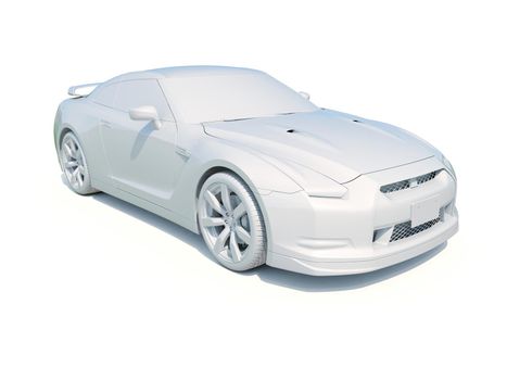 3d Car White Icon, 3d Car Blank Template, 3d White Car Icon with Shadow, Business Sedan Car on White Background, Automobile Isolated, Automobile Service Sign, Auto Body, Automobile Industry