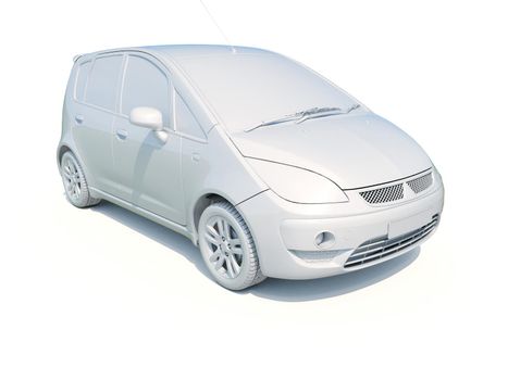 3d Car White Icon, 3d Car Blank Template, 3d White Car Icon with Shadow, Business Sedan Car on White Background, Automobile Isolated, Automobile Service Sign, Auto Body, Automobile Industry