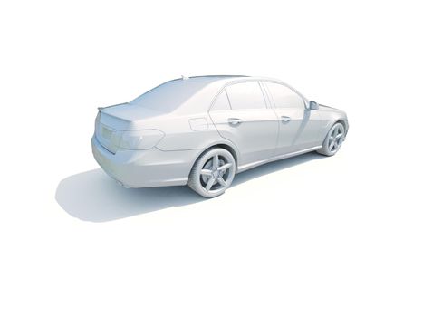 3d Car White Icon, 3d Car Blank Template, 3d White Car Icon with Shadow, Business Sedan Car on White Background, Automobile Isolated, Automobile Service Sign, Auto Body, Automobile Industry