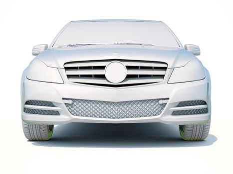 3d Car White Icon, 3d Car Blank Template, 3d White Car Icon with Shadow, Business Sedan Car on White Background, Automobile Isolated, Automobile Service Sign, Auto Body, Automobile Industry